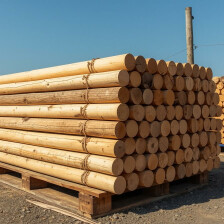 DrewKom - Słupek toczony L=2,5 m fi=8 cm